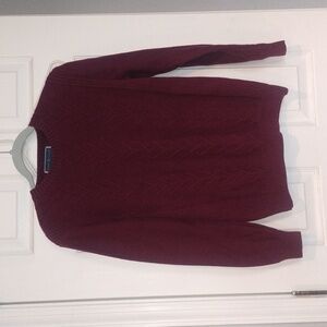 Karen Scott Maroon Crewneck Sweater
